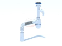 (C0315)(30) Сифон Ани 1 1/2"*40 с отвод. ст/м, с г/тр 40x40/50