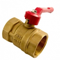 Кран латунь шаровой гайка-гайка Эльф ТТ000000458 11Б27п1 Ду25 рычаг