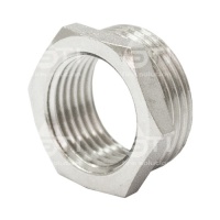 Переход-футорка латунь Эльф 3578 1/2" х3/8" Н-В никелирование