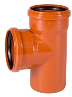 Тройник Ostendorf канализационный ПВХ 110/110/87 для внешней канализации KGEA Ger (РФ)