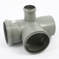 Крестовина Ostendorf канализационная ПП 110/110/50/87 угловая правая для внутренней канализации HTEDL (РФ)